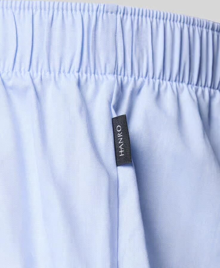 Hanro Katoenen boxershorts Blue Heren