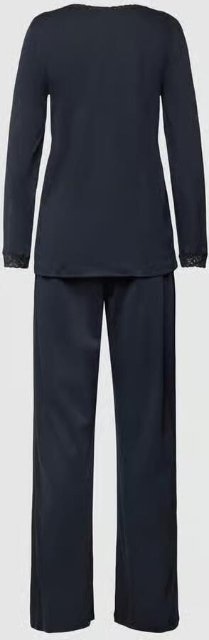 Hanro Moments tweedelig pyjamaset Blue Dames