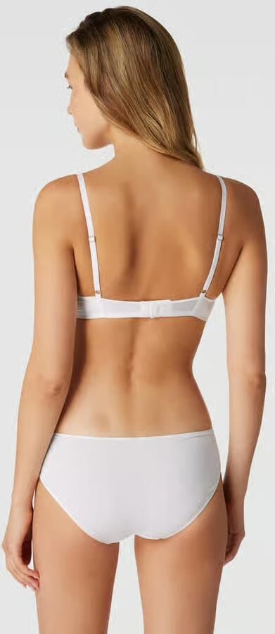 Hanro T-shirtbeha van satijn beugelloos model 'Satin Deluxe'