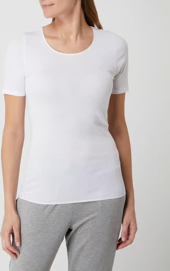 Hanro T-shirt van katoen model 'Cotton Seamless'