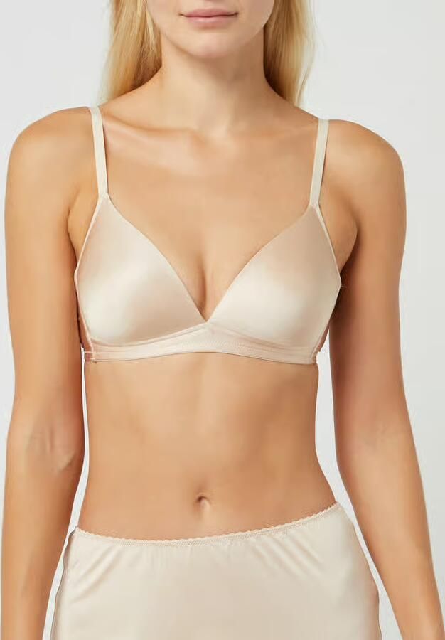 Hanro T-shirtbeha van satijn beugelloos model 'Satin Deluxe' - Foto 2