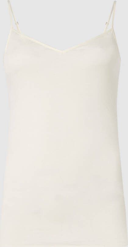 Hanro Onderhemd met spaghettibandjes naadloos model 'Cotton Seamless'