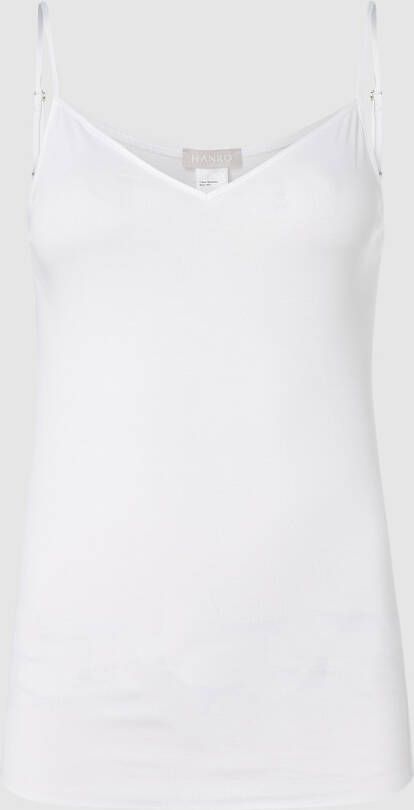 Hanro Onderhemd met spaghettibandjes naadloos model 'Cotton Seamless'