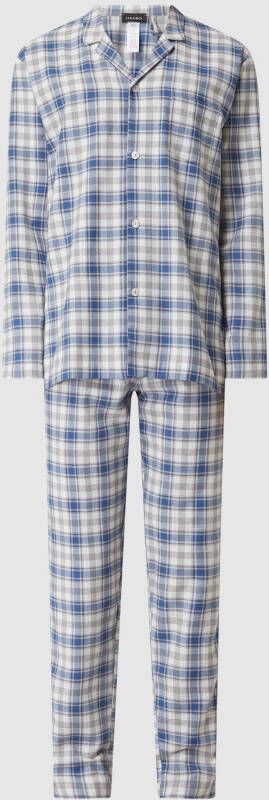 Hanro Pyjama van katoenflanel