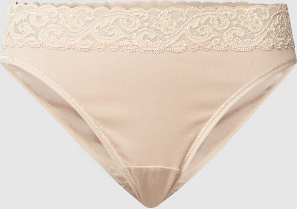 Hanro Slip van katoen met kant model 'Moments'