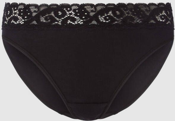 Hanro Slip van katoen met kant model 'Moments'