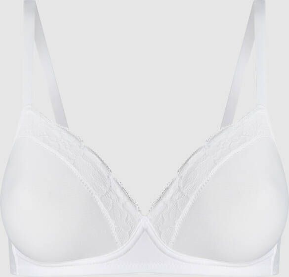 Hanro Soft-beha met gewatteerde cups model 'Cotton Lace Light'