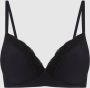 Hanro Soft-beha met gewatteerde cups model 'Cotton Lace Light' - Thumbnail 1