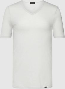 Hanro T-shirt met afgeronde V-hals