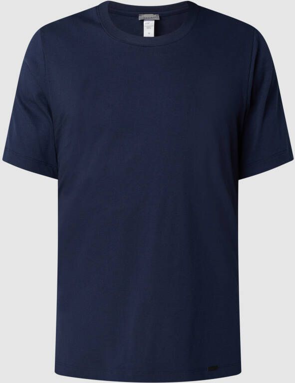 Hanro Korte Mouw T-shirt Blue Heren