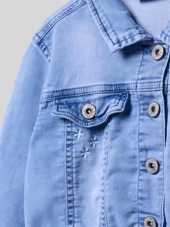 Happy girls Jeansjack met geweldige bloemborduursels