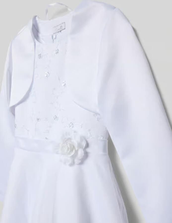 Happy Jurk met stitchings en tailleband met bloe applicatie