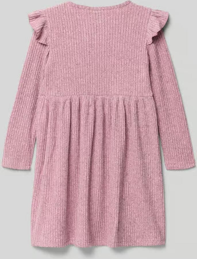 Happy Midi-jurk met ribstructuur