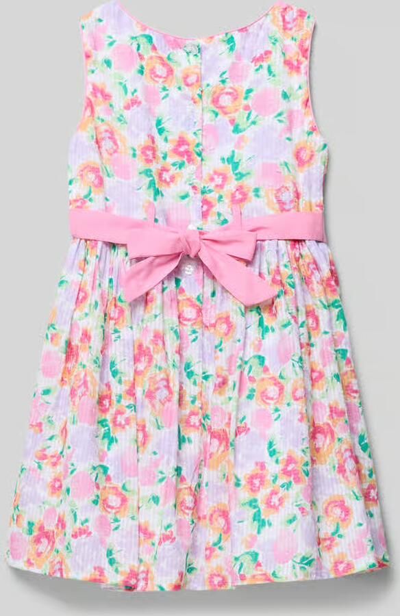 Happy Regular fit jurk met all-over bloe print - Foto 2