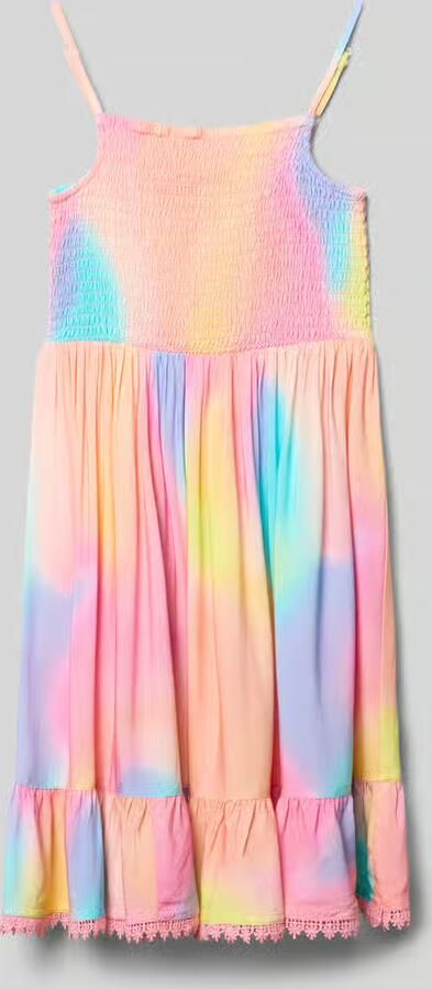 Happy regular fit jurk van pure viscose met gesmokte look - Foto 2
