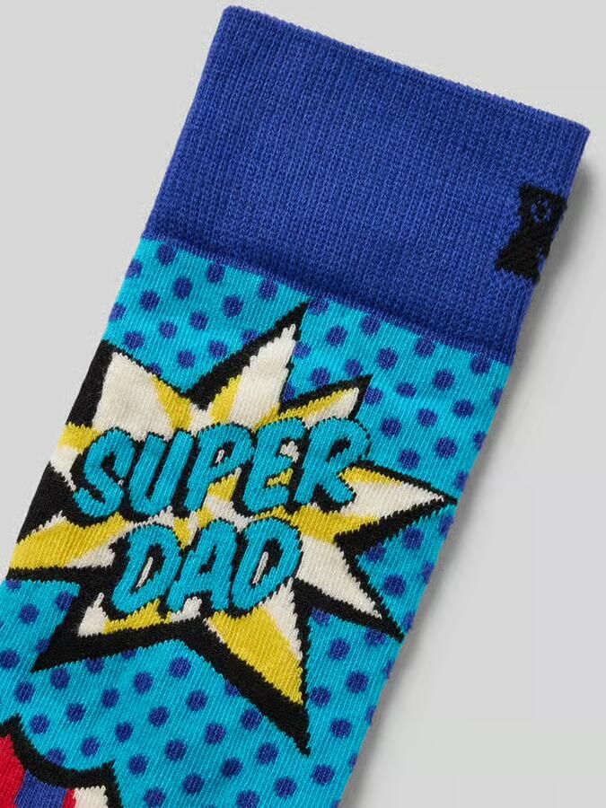 Happy Socks Sokken met motiefstitching model 'Super Dad' - Foto 2
