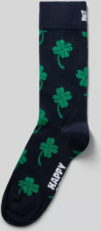Happy Socks Sokken met motief- en labelprint model 'Big Luck'