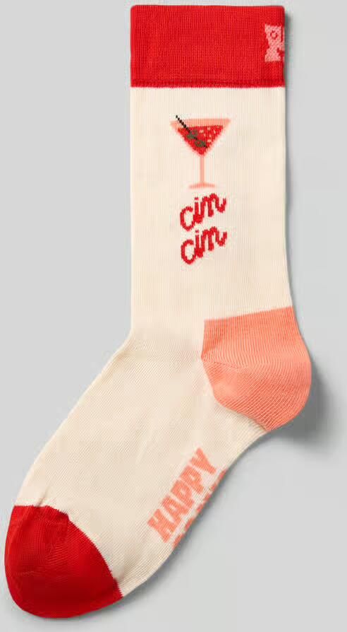 Happy Socks Sokken met labelprint