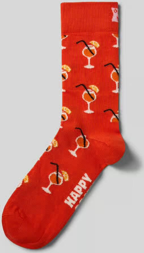 Happy Socks Sokken met labelprint