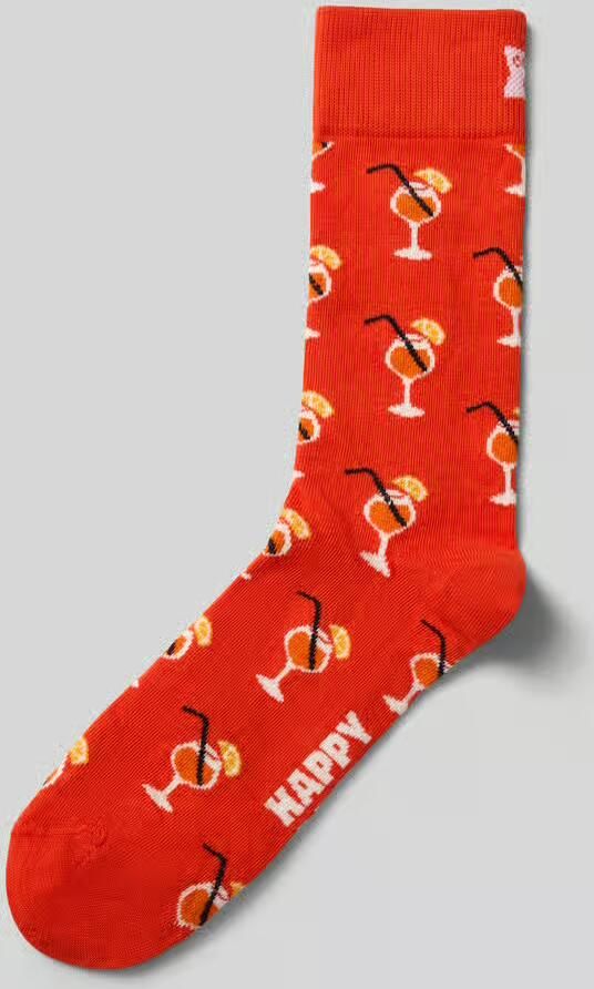 Happy Socks Sokken met labelprint