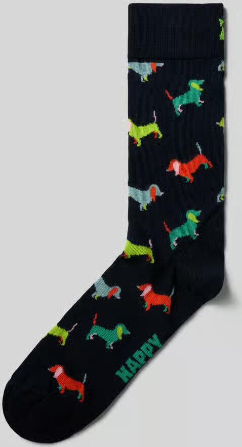 Happy Socks Sokken met motiefstitching model 'PUPPY LOVE'