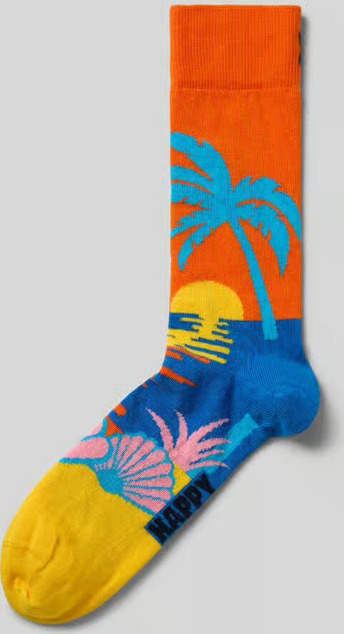 Happy Socks Sokken met labelprint