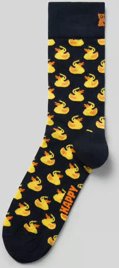 Happy Socks Sokken met motiefstitching model 'Rubber Duck'