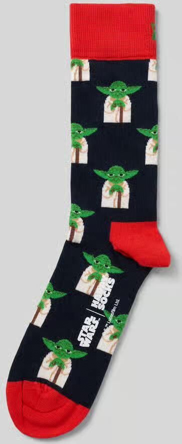 Happy Socks Sokken van elastische katoenmix met all-over motief
