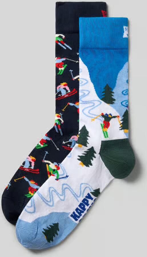 Happy Socks Sokken van elastische katoenmix Model 'Winter Sports' - Foto 6