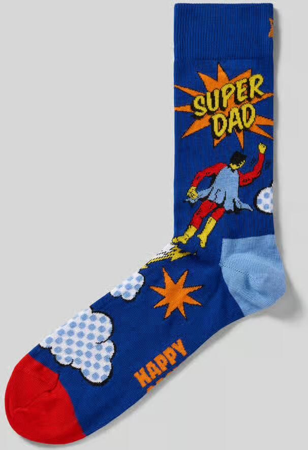 Happy Socks Sokken met motiefstitching model 'FLYING SUPER DAD'