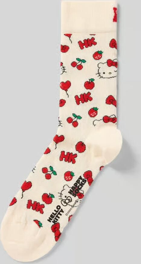 Happy Socks Sokken van Katoenmix Model 'HELLO KITTY CHERRY'
