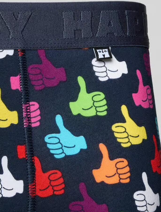 Happy Socks Broek met elastische band met logo in een set van 3 stuks
