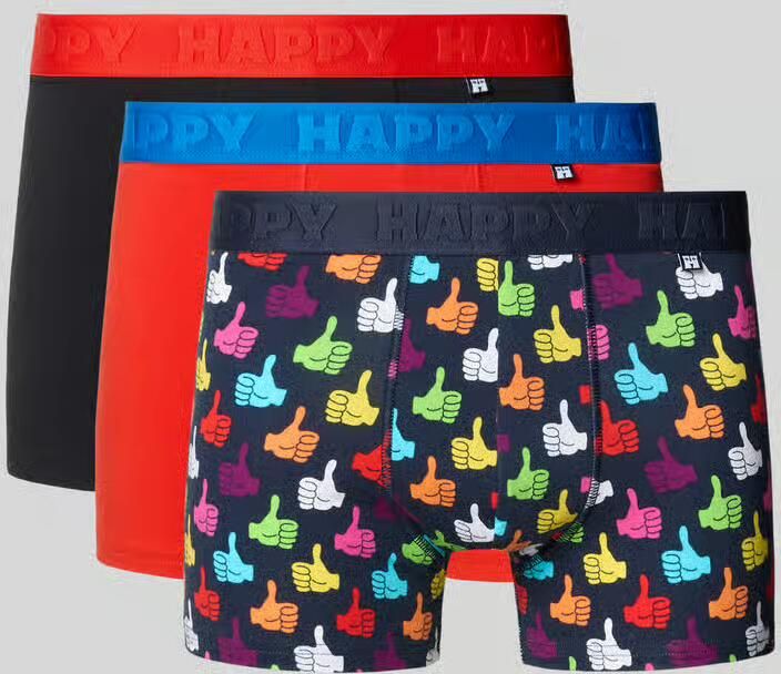 Happy Socks Broek met elastische band met logo in een set van 3 stuks - Foto 2