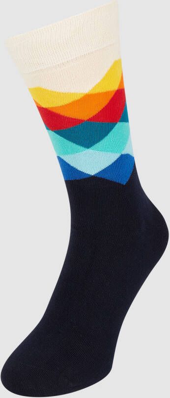 Happy Socks Sokken met grafisch motief model 'Faded Diamond'