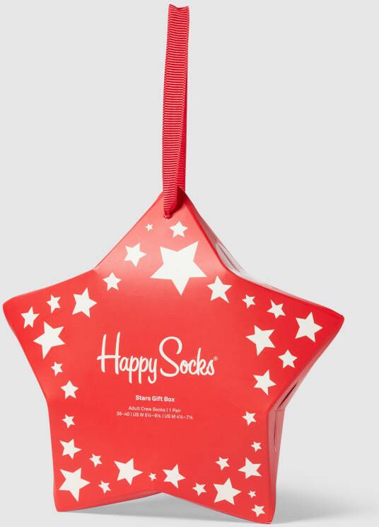 Happy Socks Rode Katoenen Crew Sokken voor Vrouwen Red Heren