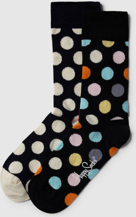 Happy Socks Sokken met all-over motief in een set van 2 stuks model 'Big Dot'