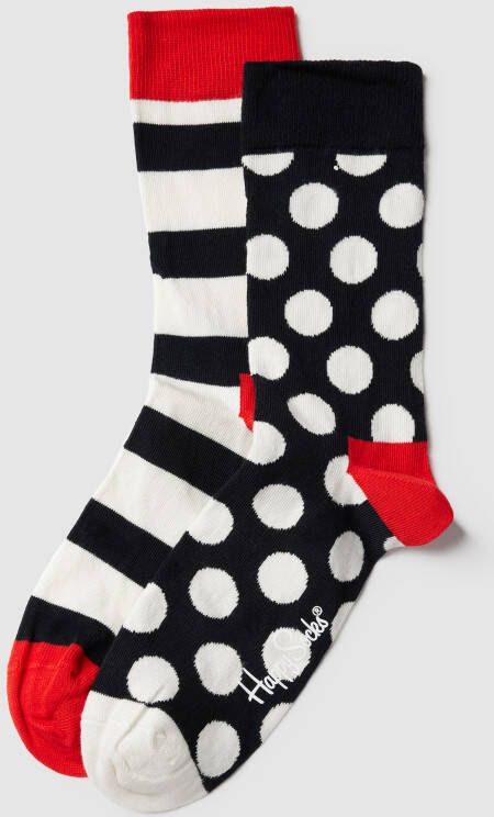 Happy Socks Sokken met all-over motief in een set van 2 stuks model 'Classic Big Dot'