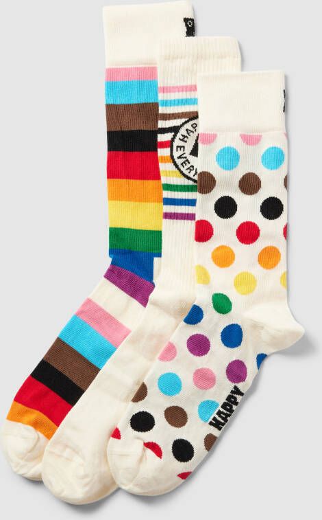 Happy Socks Sokken met all-over motief in een set van 3 paar model 'Pride'
