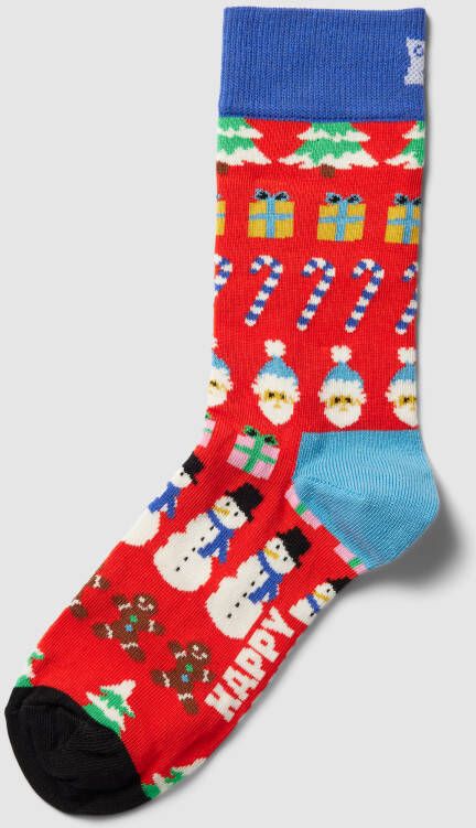 Happy Socks Sokken met all-over motief model 'All I want for Christmas'