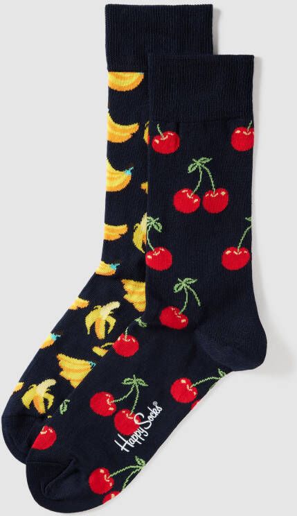 Happy Socks Sokken met all-over motief in een set van 2 paar