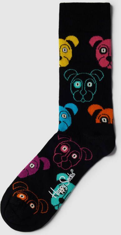 Happy Socks Sokken met all-over motief model 'DOG'