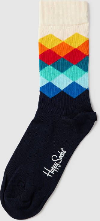Happy Socks Sokken met all-over motief model 'FADED DIAMOND'