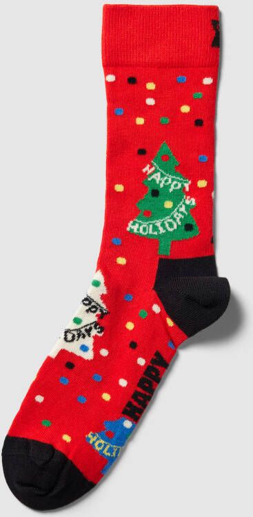 Happy Socks Sokken met all-over motief model 'Happy Holidays'