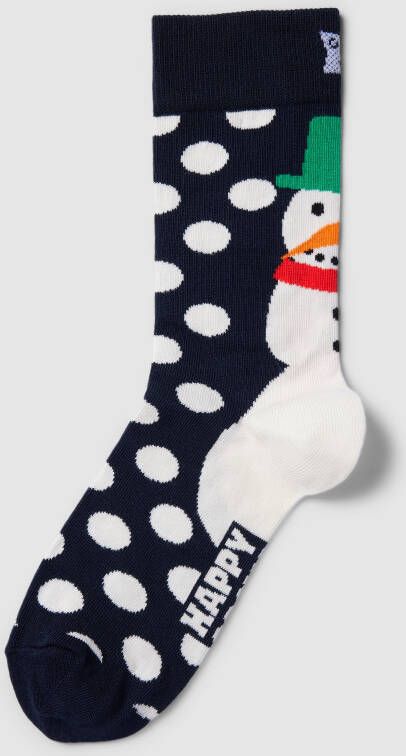 Happy Socks Sokken met all-over motief model 'Jumbo Snowman'