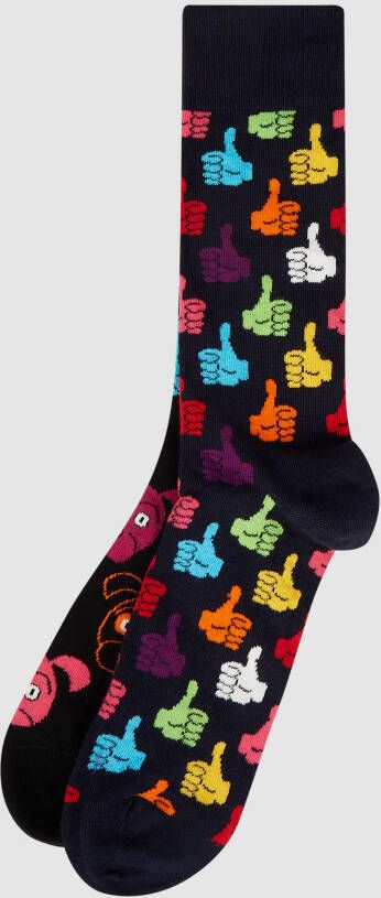 Happy Socks Sokken met all-over motief set van 2 paar