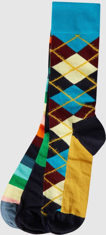 Happy Socks Sokken met all-over motief set van 3 paar