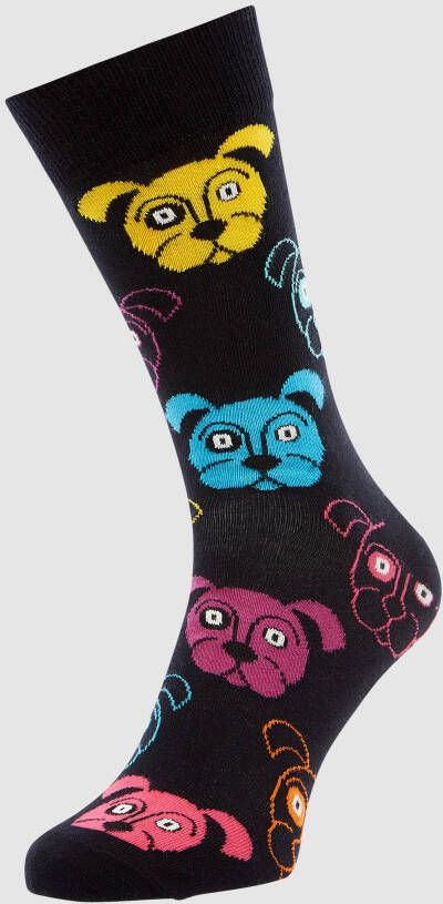 Happy Socks Sokken Dog met kleurrijke hondengezichten