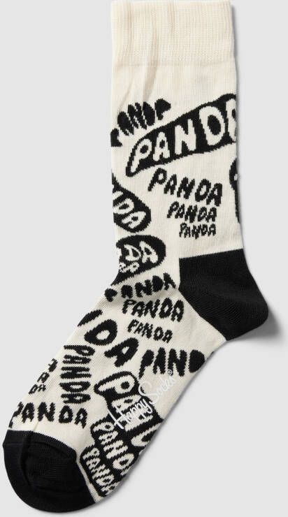 Happy Socks Sokken met labeldetail model 'PANDA'