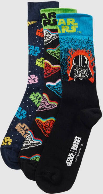 Happy Socks Sokken met motiefprint in een set van 3 paar model 'Star Wars™'