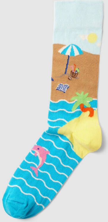 Happy Socks Sokken met motiefprint model 'Beach'